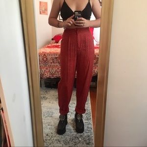 Vintage 90s Floral High Waisted Pants